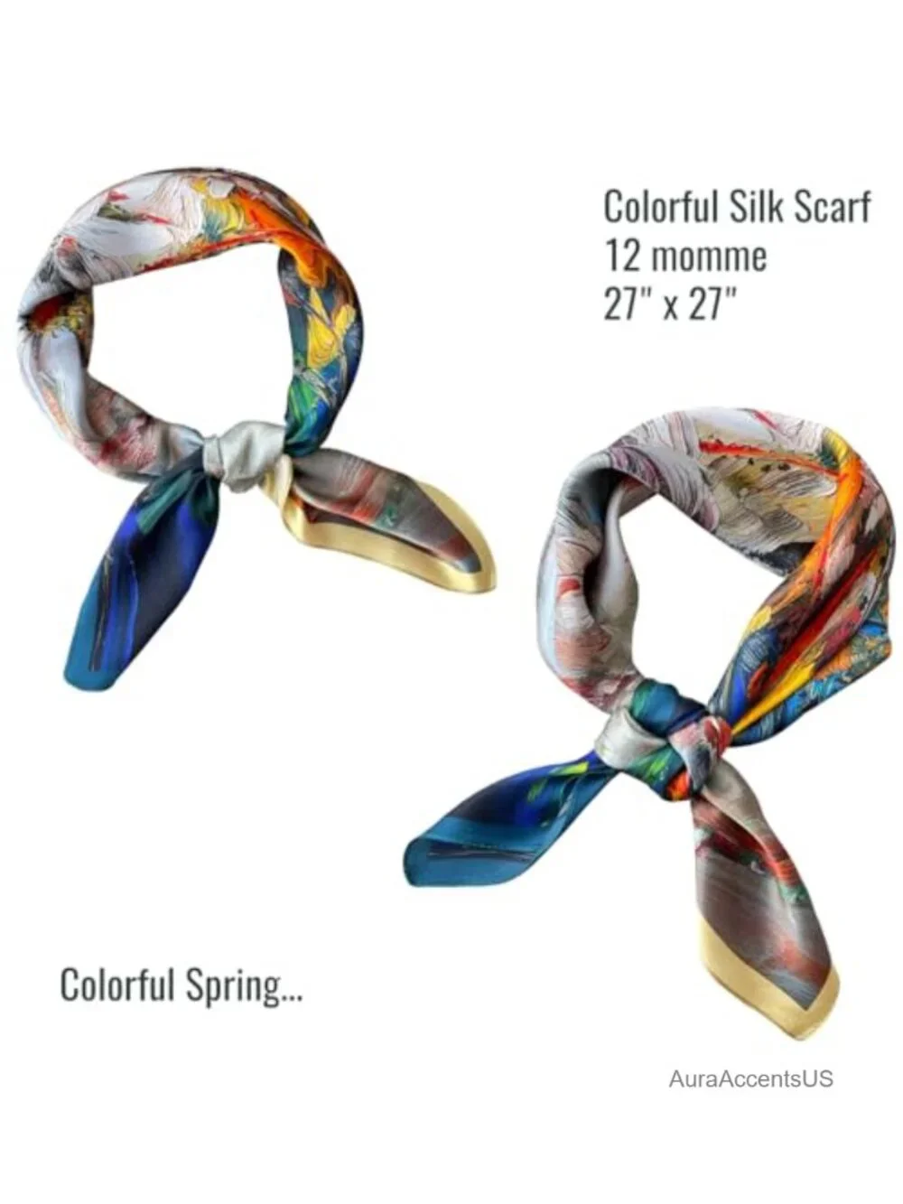 100% Mulberry Silk Square & Long Scarf Artist Collection Wearable Art